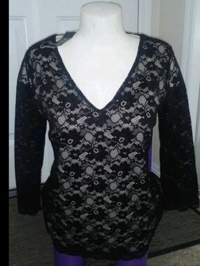 Long Tall Sally Lace Top Small NEW